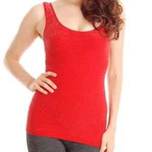 Metallic Red with Silver Lurex Tank